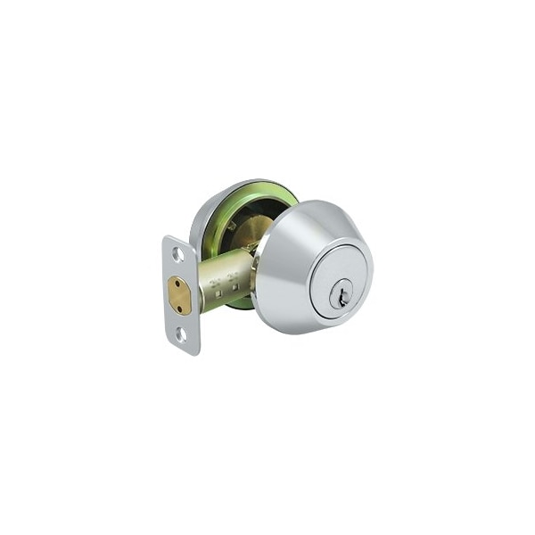 Traditional Series Heavy Duty Double Cylinder Deadbolt Keyed Entry Chrome